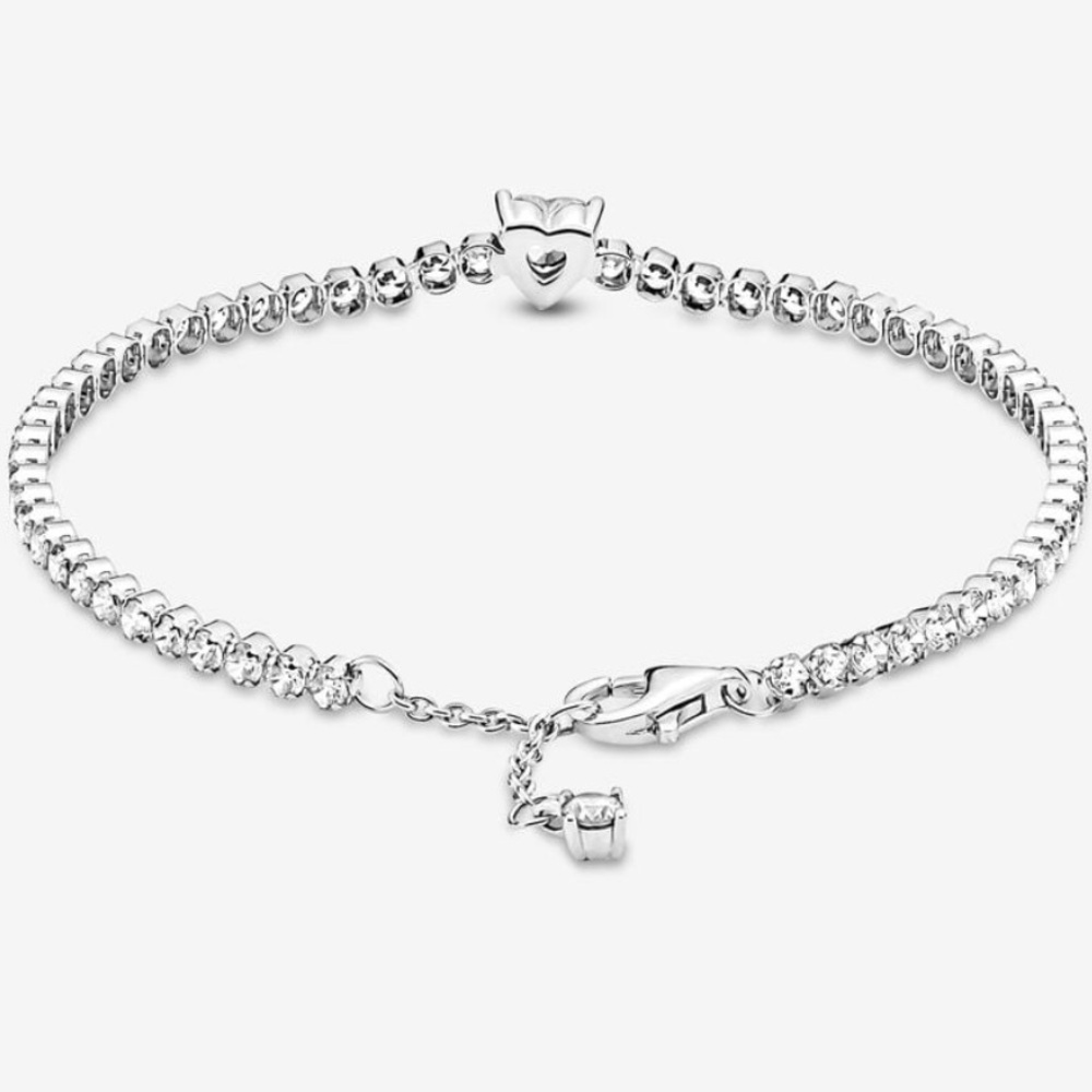Pandora Sparkling Heart Tennis Bracelet - Picture 2 of 3